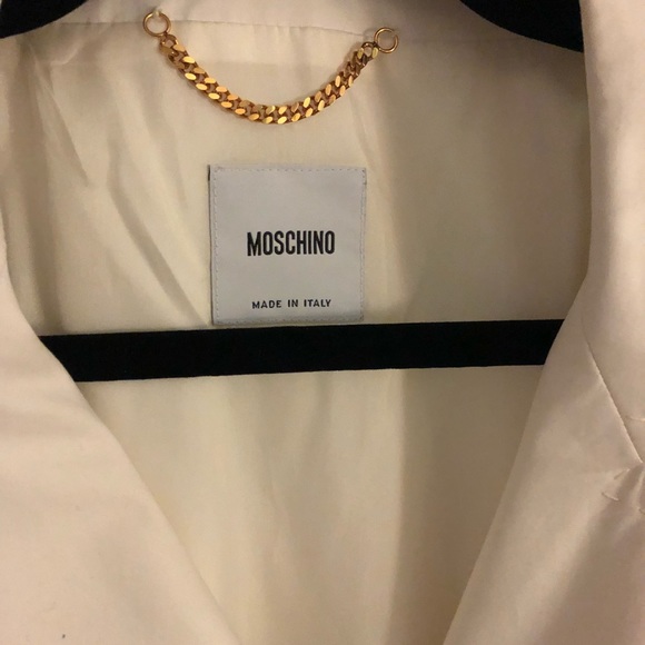 Moschino Ivory double breasted pea coat jacket - Picture 5 of 6